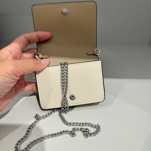 Coach Mini Wallet On A Chain With Cherry Print CDE98 - Picture 4 of 6